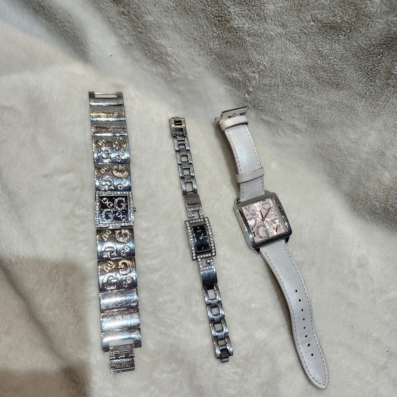 Guess Silver and Black Watch with Crystal Accents - Picture 5 of 5